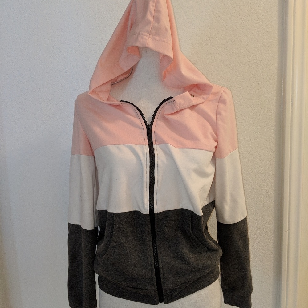 🌺3 for $25🌺Tricolor zip hoodie